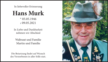 Anzeige von Hans Murk von General-Anzeiger Bonn