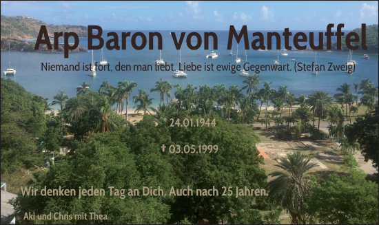 Anzeige von Arp Baron von Manteuffel von General-Anzeiger Bonn