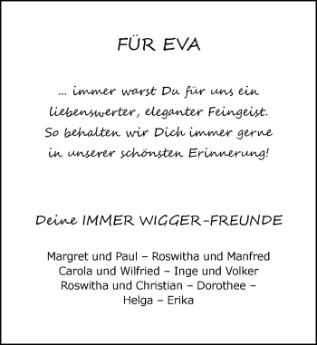 Anzeige von Eva  von General-Anzeiger Bonn