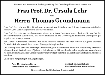 Anzeige von Thomas Grundmann von General-Anzeiger Bonn